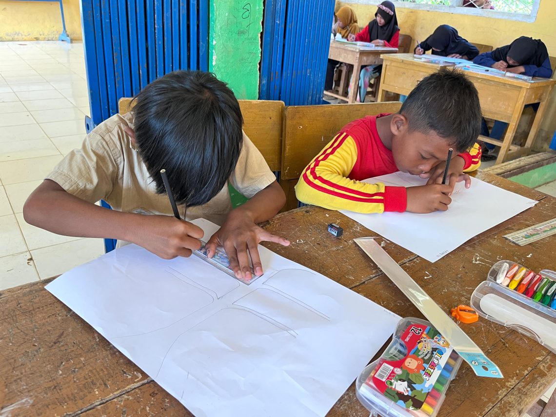 Lomba Menggambar di SD 213 Sepintun