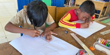 Lomba Menggambar di SD 213 Sepintun